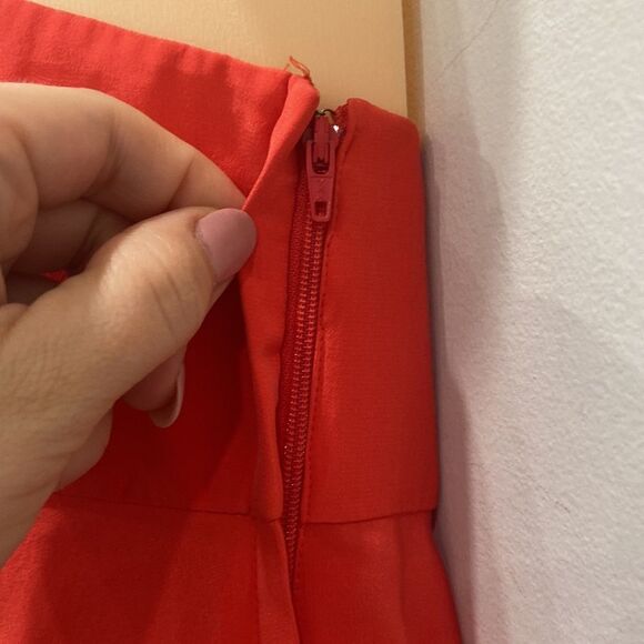 Tibi Floral Embroidery Overlay Strapless Silk Mini Dress size 0 - Picture 5 of 10